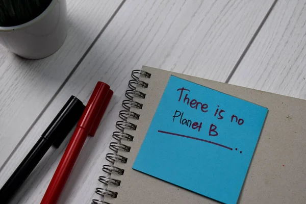 There is No PLANet B write on sticky notes isolated on office desk