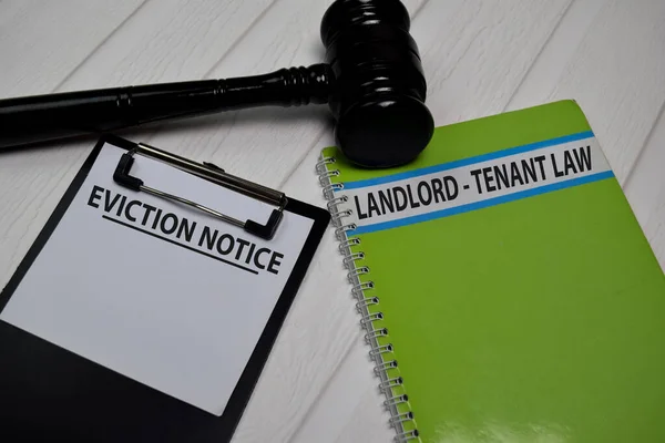 Eviction Notice Text Document Form Book Landlord Tenant Law Isolated — Stock Photo, Image