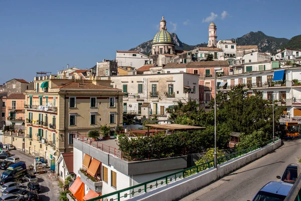 Amalfi Vietri Sul Mare Deki John Katedrali Nin Panoramik Manzarası — Stok fotoğraf