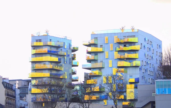 Paris Frankreich Modernes Gebäude Januar 2020 Neue Wohnungen Und Büros — Stockfoto