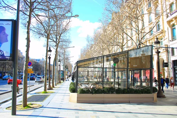 Paris Fransa Mart 2020 Yılı Champs Elysees Deki Restoran Dünyanın — Stok fotoğraf