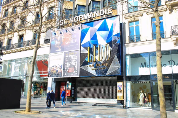 Paris Fransa Mart 2020 Yılı Dünyanın Güzel Caddesinde Champs Elysees — Stok fotoğraf
