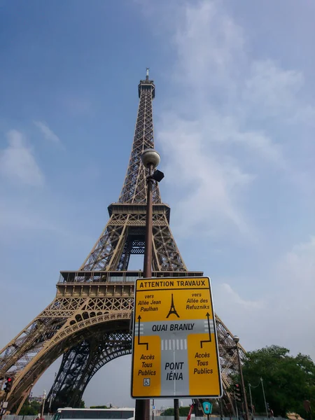 Paris Frankrike Juni 2018 Historiskt Monument Utsikt Över Eiffeltornet Turist — Stockfoto