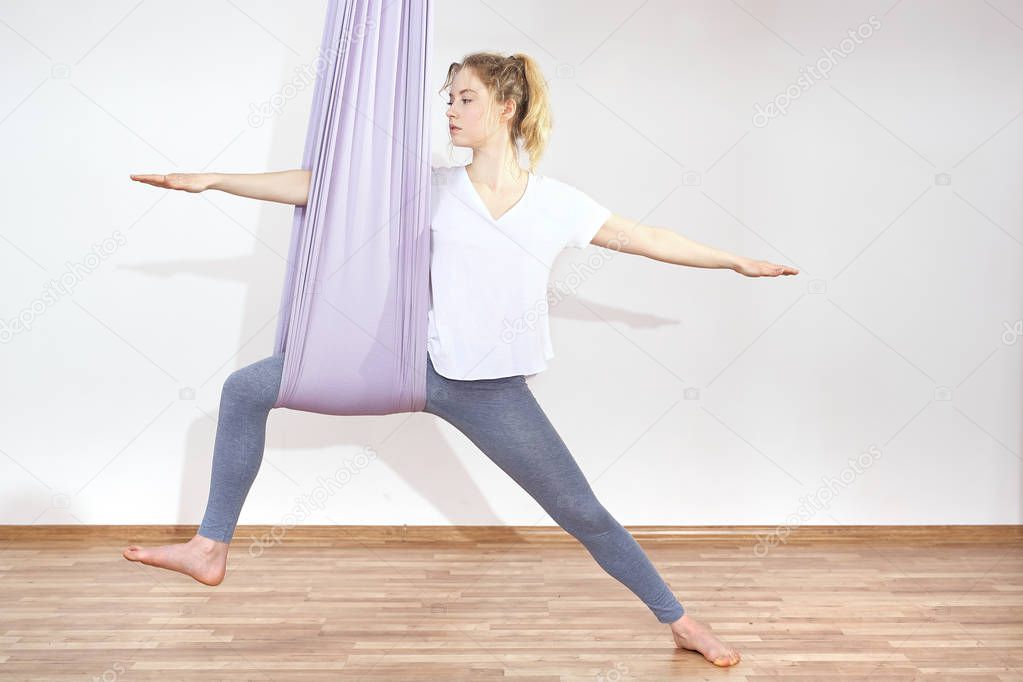Yoga. Antigravity yoga.