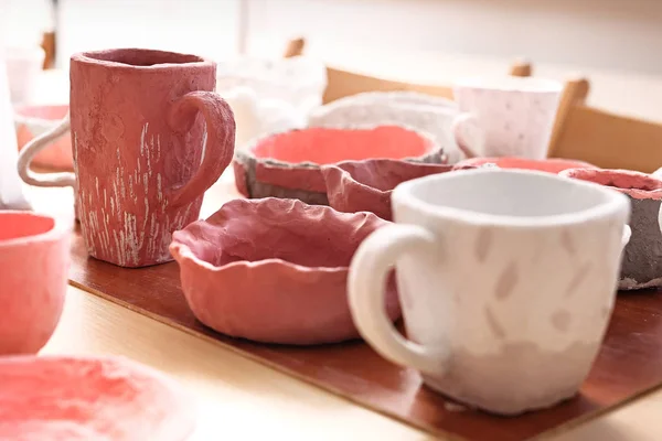Vetri in ceramica. Argilla vasi in ceramica . — Foto Stock