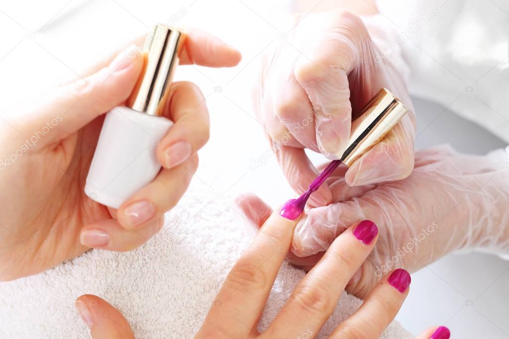 Manicure, beautiful healthy nails