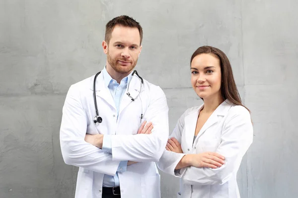 Läkare Och Sjuksköterska Medicinska Teamet — Stockfoto