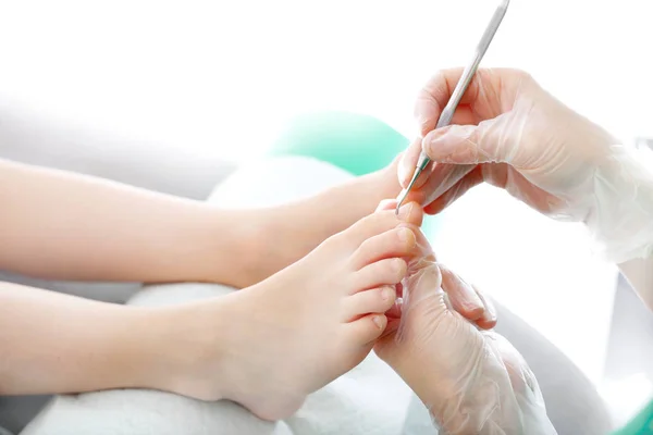 Podiatry Doctor Develops Toenail — Stock Photo, Image