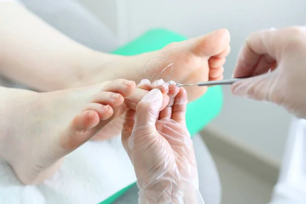 Podiatry Removing Calluses Scalpel Beautician Stock Photo 1350880868