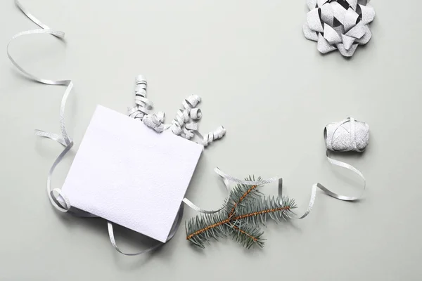 Cartão Natal Com Lugar Para Desejos Moldura Decorativa Com Espaço — Fotografia de Stock