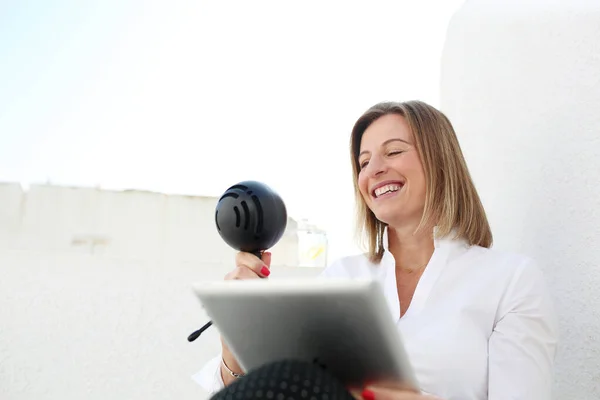 Entrenamiento Línea Profesor Imparte Clases Línea — Foto de Stock