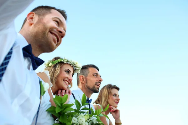 Casamento Uma Bela Cerimônia Casamento Sob Céu Aberto — Fotografia de Stock