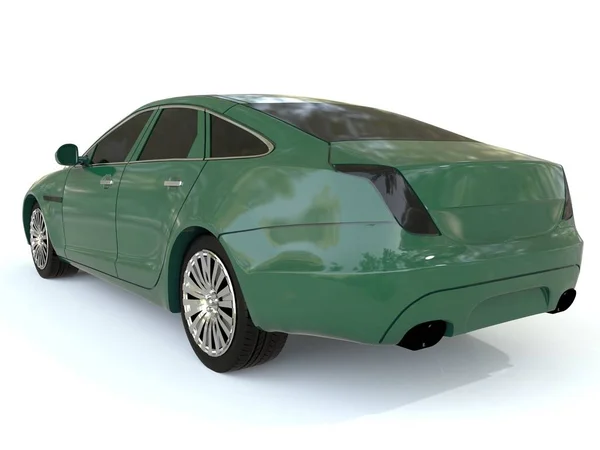 Модель масштабованого Зелений автомобіль Jaguar — стокове фото