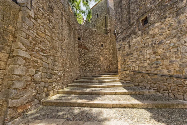 Vecchie strade a Girona — Foto Stock