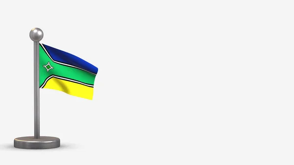Amapa 3d integető zászló illusztráció apró zászlórúd. — Stock Fotó