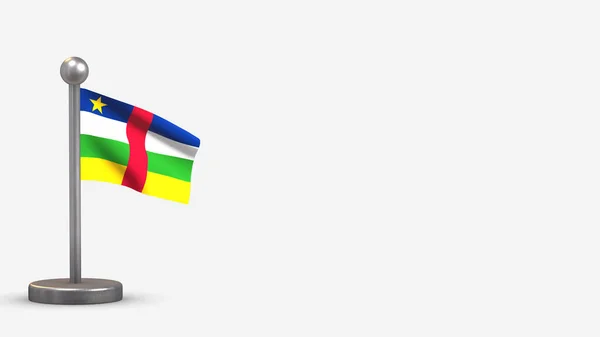 República Centroafricana Ilustración de bandera ondeante 3D en minúscula fla — Foto de Stock