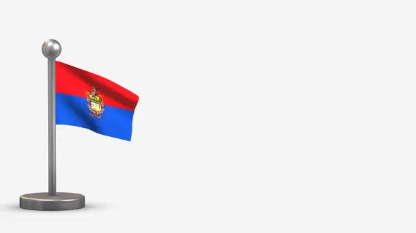 Chimborazo 3d lengő zászló illusztráció apró zászlórúd. — Stock Fotó
