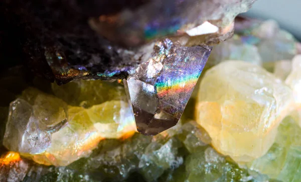 Amazing natural light reflections on healing amethyst or wild jewels.