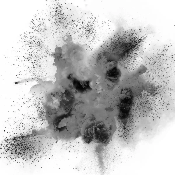 Jasná exploze flash na bílém pozadí. Fire burst — Stock fotografie