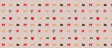 Fiyonklu desen kırmızı, siyah, sarı renkler ve beyaz kar taneleri