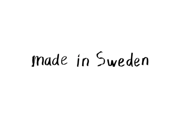 Made in Sweden handwritten calligraphic — Wektor stockowy