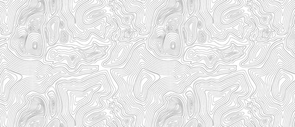 地形図の背景 山の抽象的な黒と白の地形輪郭線 地形図アートカーブ図面 地形図の線 輪郭の背景 地理的抽象 — ストックベクタ