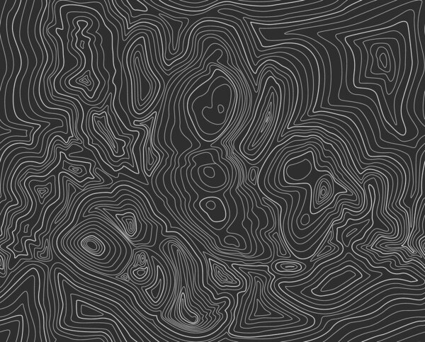 Black background of the topographic map. Topographic map white lines, contour background. Geographic grid, vector abstract.