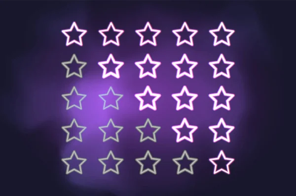 Rating Klassifizierung Sterne Symbole Lieblingsprodukt Oder Ressource Internet Bewertung Und — Stockvektor