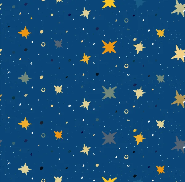 Pattern Star Doodle Ensemble Illustration Vectorielle Illustration Vectorielle Dessinée Main — Image vectorielle