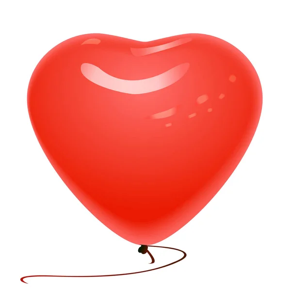 Heart Shaped Balloon Sky — Stock Vector