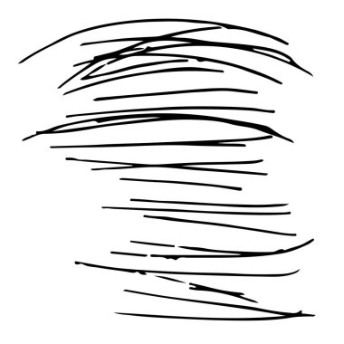 El çizgili desen. Siyah ve beyaz. Tasarım ögeleri jel kalemlerin etkisini çizer 