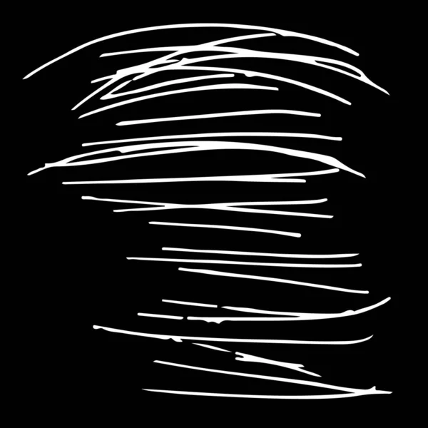 Ручний Намальований Смугастий Візерунок Чорно Білий Елементи Дизайну Намальовані Штрихи — стоковий вектор