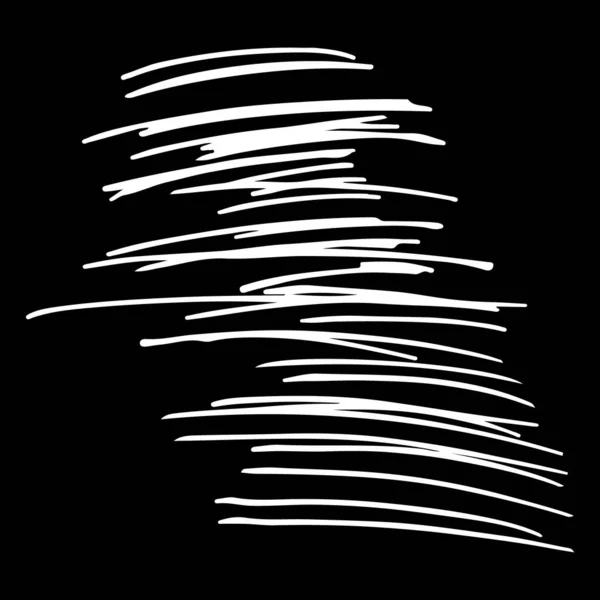 Handgezeichnetes Streifenmuster Schwarz Weiß Gestaltungselemente Gezeichnet Streicht Die Wirkung Von — Stockvektor