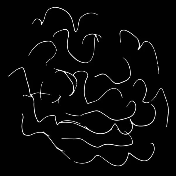 Ручний Намальований Смугастий Візерунок Чорно Білий Дизайнерські Елементи Мальовані Штрихи — стоковий вектор
