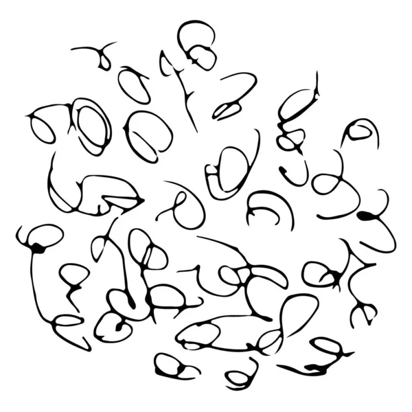 手描きの縞模様 黒と白だ ストロークを描くデザイン要素 ゲルペンの効果 — ストックベクタ