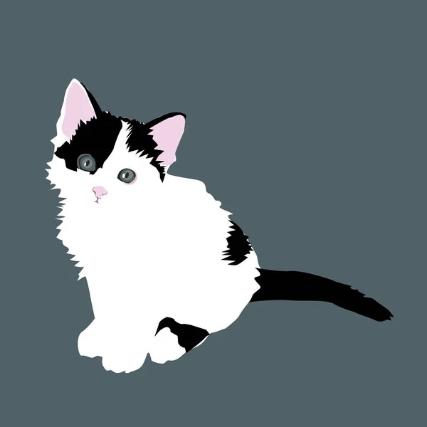 Patroon Met Leuke Cartoon Doodle Katten Gele Achtergrond Kleine Kleurrijke — Stockvector