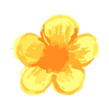 Suluboya çiçek çizimi. Çiçek dekoratif unsur. Çiçek arkaplanı