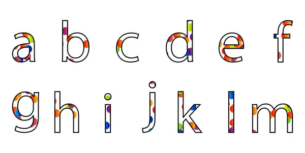 Colorful Overlap Circle Alphabet Vector Illustration — Stock Vector