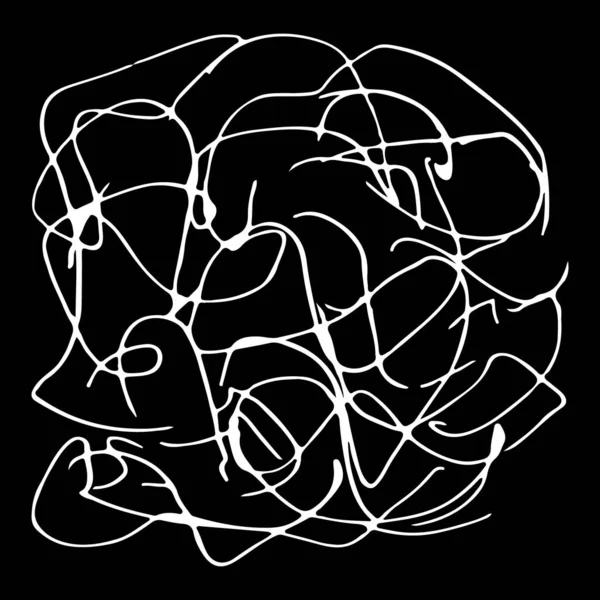 Schwarz Weiß Abstrakte Handgezeichnete Textur Endloses Muster Mit Linien Vorlage — Stockvektor