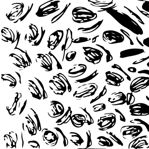 Noir et blanc abstrait texture dessinée à la main. — Image vectorielle