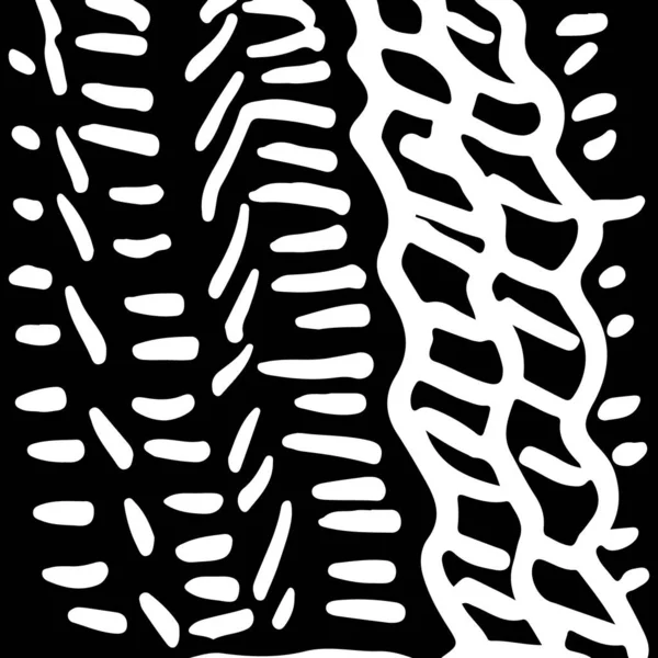 Textura Dibujada Mano Abstracta Blanco Negro — Archivo Imágenes Vectoriales