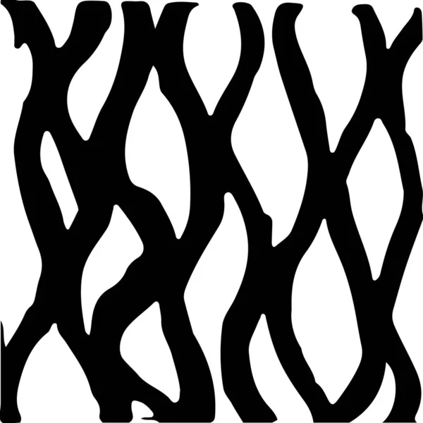 Noir Blanc Abstrait Texture Dessinée Main — Image vectorielle