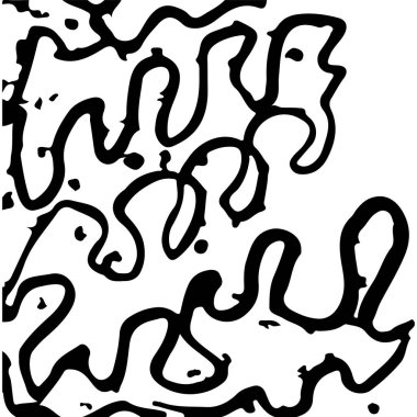 siyah ve beyaz soyut el çizimi dokusu.