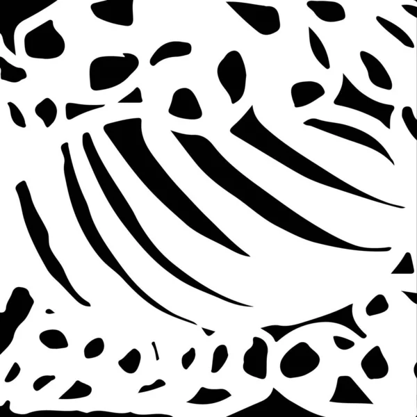 Textura Dibujada Mano Abstracta Blanco Negro — Vector de stock