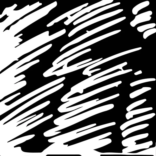 Textura Dibujada Mano Abstracta Blanco Negro — Vector de stock