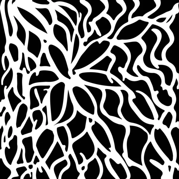 Textura Dibujada Mano Abstracta Blanco Negro — Archivo Imágenes Vectoriales