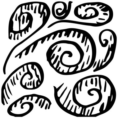 siyah ve beyaz soyut el çizimi dokusu.