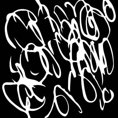 siyah ve beyaz soyut el çizimi dokusu.