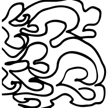 siyah ve beyaz soyut el çizimi dokusu.