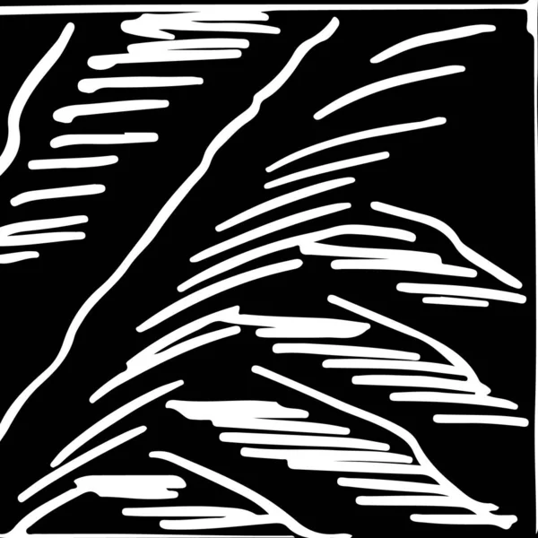 Černá Bílá Abstraktní Ručně Kreslená Textura — Stockový vektor